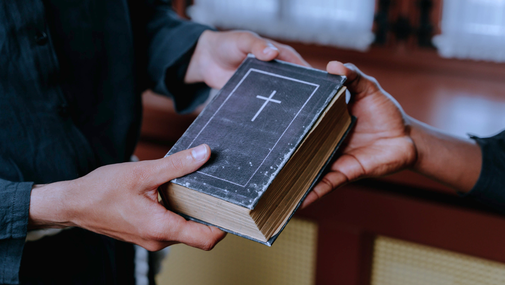 Blog title image - Handing a friend a Bible