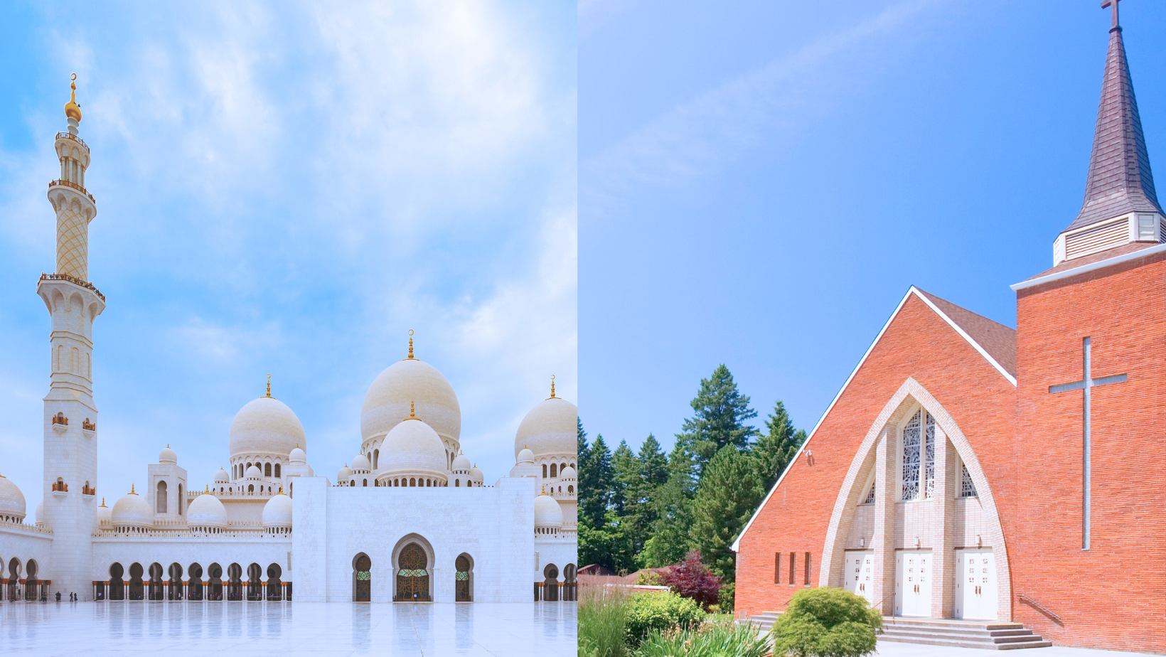 Blog title - Mosque and church