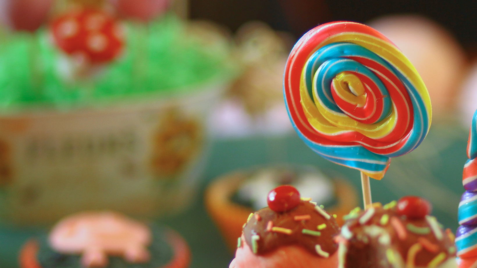 Blog title image - bright candy and sweets